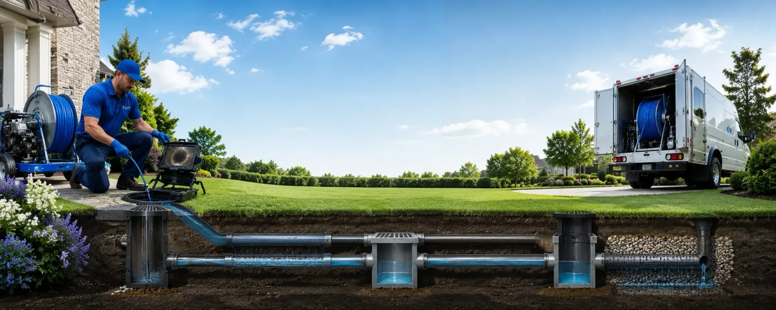 Outdoor drain cleaning information for Bahama, NC